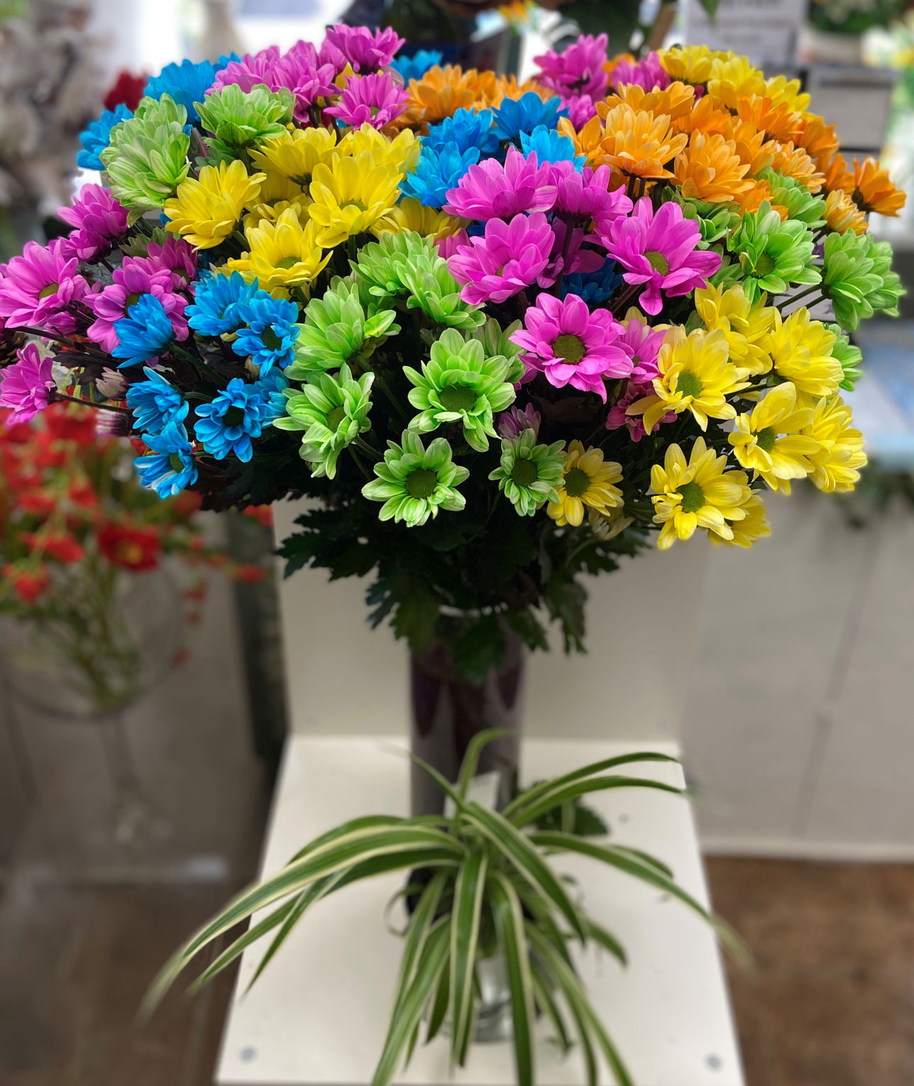 Rainbow flowers by fareham florist